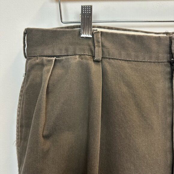 Vintage Polo PRL Ralph Lauren Pleated Twill Pant Chino Brown - Picture 10 of 10